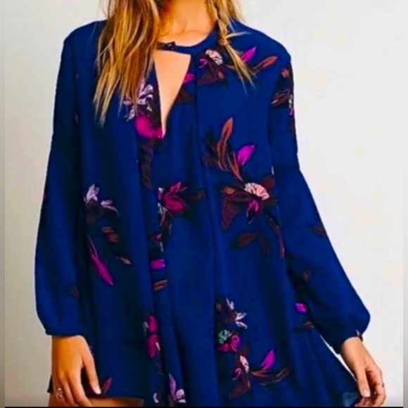 Free People tree fort key hole neck swing tunic size Small - Picture 4 of 5